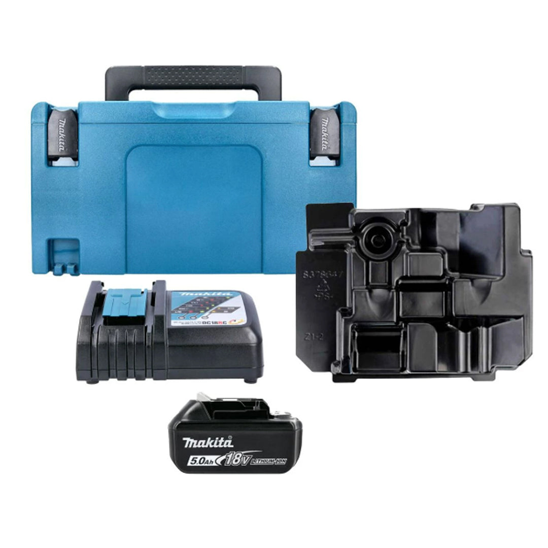 π Makita 18V Power Kit β β‘ 5.0Ah Battery, β‘ Rapid Charger, π§³ Type 3 Case & Inlay